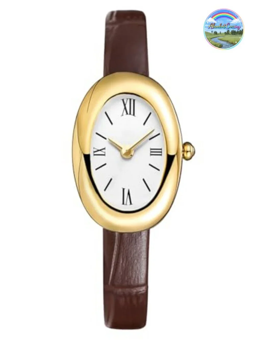 MASTOP Women's Quartz Bangle Watch - Elegant Oval Dial Gold-Tone Jewelry Style